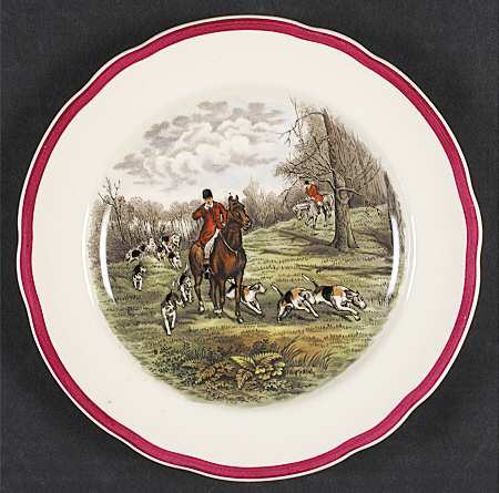 Herring Hunt The Hunt Red Salad Plate by Spode