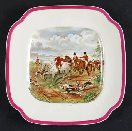 Herring Hunt The Hunt Red Square Salad Plate