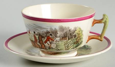 Herring Hunt The Hunt Red Footed Cup & Saucer Set
