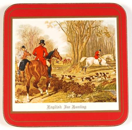 Herring Hunt The Hunt Red Square Corkback Coaster