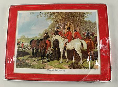 Herring Hunt The Hunt Red Corkboard Placemat - Set of 4 Motifs