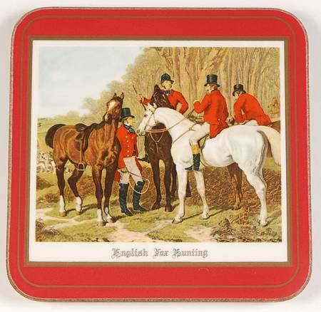 Herring Hunt The Hunt Red Square Corkback Coaster