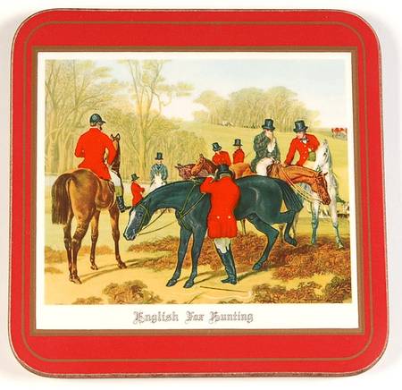 Herring Hunt The Hunt Red Square Corkback Coaster