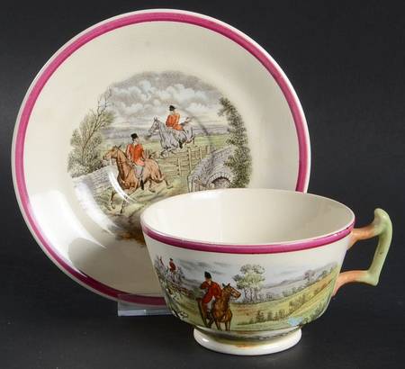 Herring Hunt The Hunt Red Footed Cup & Saucer Set