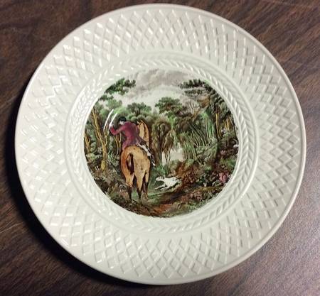 Herring Hunt (Mansard Shape) Saucer for Footed Cream Soup Bowl