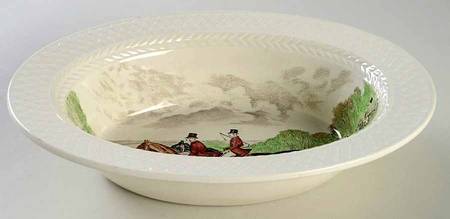 Herring Hunt (Mansard Shape) 10" Oval Vegetable Bowl