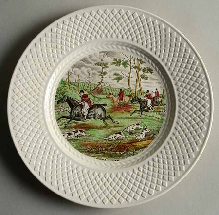 Herring Hunt (Mansard Shape) Luncheon Plate