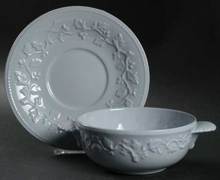 Henry Iv Flat Cream Soup Bowl & Saucer Set
