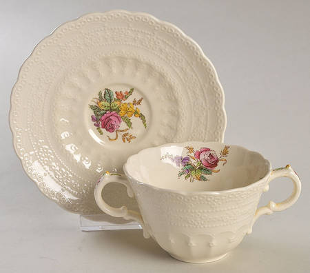 Heath & Rose (Jewel Shape) Flat Bouillon Cup & Saucer