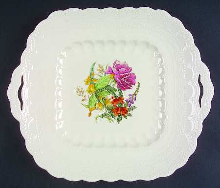 Heath & Rose (Jewel Shape) Square Handled Cake Plate