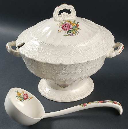 Heath & Rose (Jewel Shape) Tureen & Lid w/Ladle