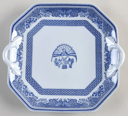 Heritage Blue Square Cake Plate