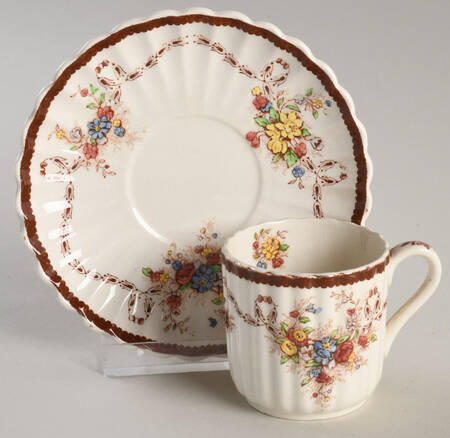 Husk Flat Demitasse Cup & Saucer Set