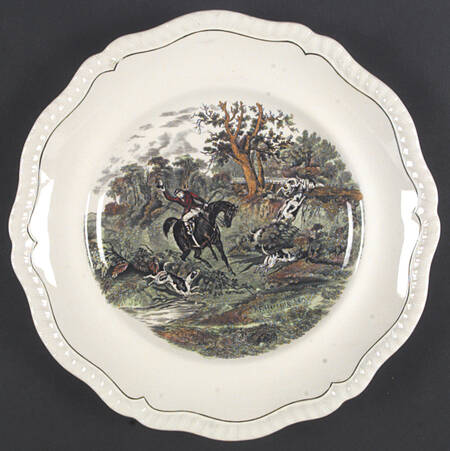 Hunt Scenes (Green Ring) by Spode