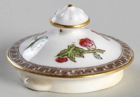 Indian Tree (Smooth, Gold Trim) Lid for Mini Teapot