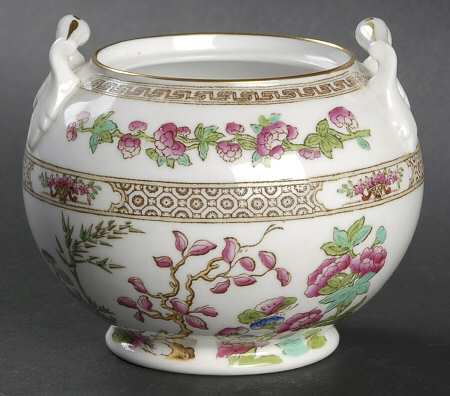 Indian Tree (Smooth, Gold Trim) Sugar Bowl No Lid