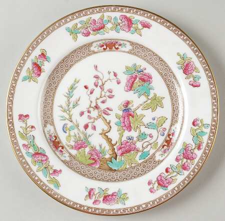 Indian Tree (Smooth, Gold Trim) Salad Plate
