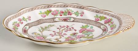 Indian Tree (Smooth, Gold Trim) Pickle Dish