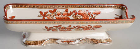 Indian Tree (Orange Rust, Scallop, Red Trim) Boiled Corn Holder