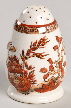 Indian Tree (Orange Rust, Scallop, Red Trim) Pepper Shaker