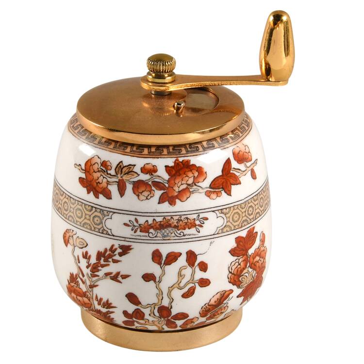 Indian Tree (Orange Rust, Scallop, Red Trim) Pepper Mill