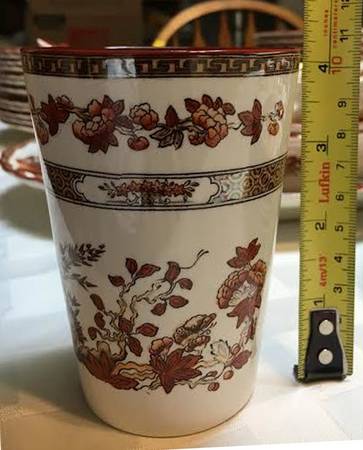 Indian Tree (Orange Rust, Scallop, Red Trim) (China) Juice Tumbler