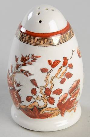 Indian Tree (Orange Rust, Scallop, Red Trim) Pepper Shaker