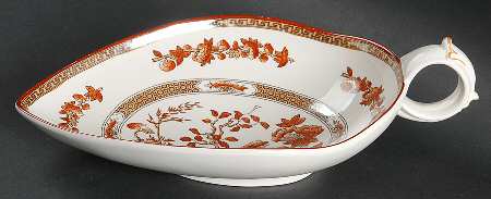 Indian Tree (Orange Rust, Scallop, Red Trim) 1 Handle Bon Bon