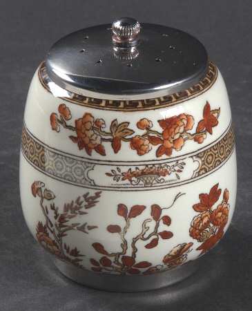 Indian Tree (Orange Rust, Scallop, Red Trim) Salt Mill