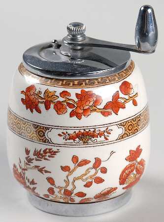Indian Tree (Orange Rust, Scallop, Red Trim) Pepper Mill