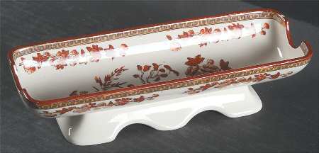 Indian Tree (Orange Rust, Scallop, Red Trim) Boiled Corn Holder