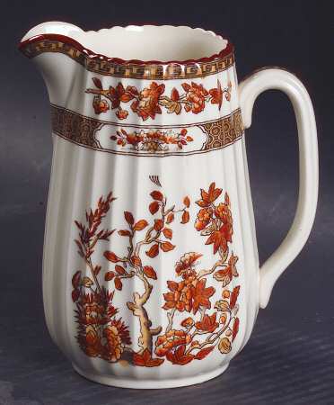 Indian Tree (Orange Rust, Scallop, Red Trim) 12 Oz Jug