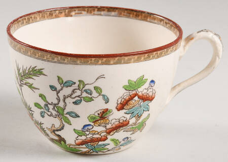 Indian Tree (Turquoise, Green, Rust, Smooth) Flat Cup