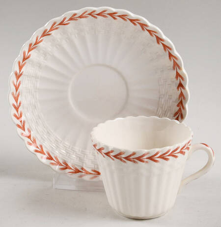 Ivanhoe Rust Flat Demitasse Cup & Saucer Set