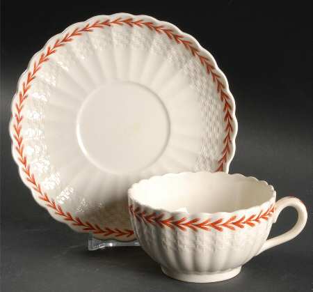 Ivanhoe Rust Flat Cup & Saucer Set