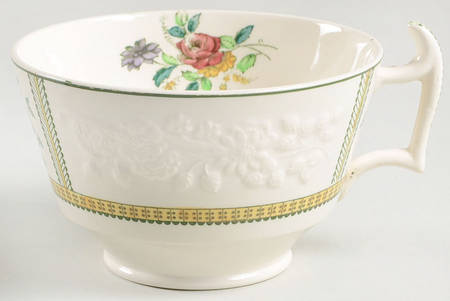 June (Green & Yellow, Embossed) Footed Cup