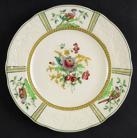 June (Green & Yellow, Embossed) Bread & Butter Plate