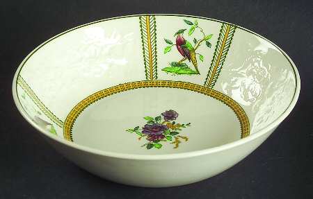 June (Green & Yellow, Embossed) Coupe Cereal Bowl