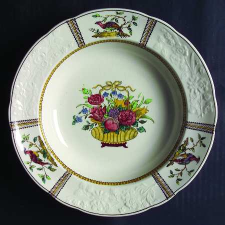 June (Basket Center) Large Rim Soup Bowl