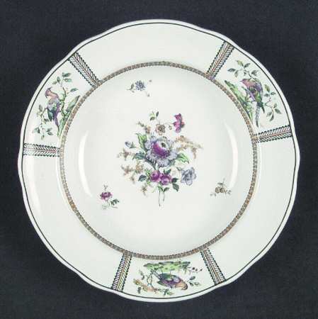June (Green & Yellow, Not Embossed) Rim Soup Bowl