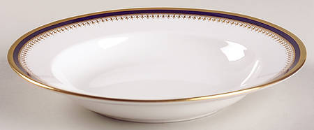 Knightsbridge Cobalt Blue Rim Soup Bowl