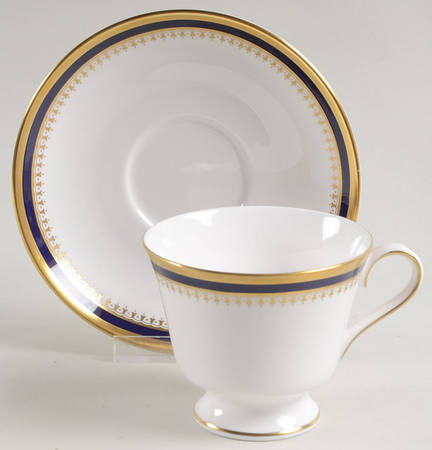 Knightsbridge Cobalt Blue Footed Cup & Saucer Set