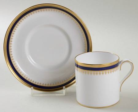 Knightsbridge Cobalt Blue Flat Demitasse Cup & Saucer Set