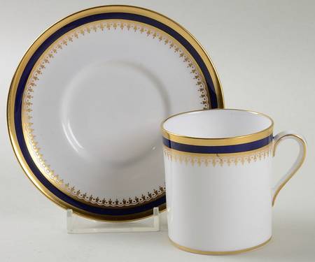 Knightsbridge Cobalt Blue Flat Demitasse Cup & Saucer Set