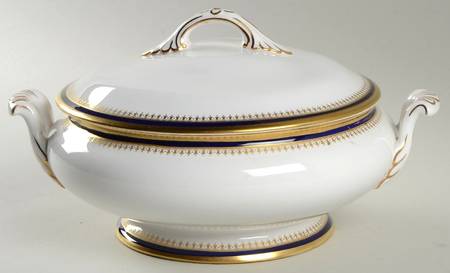 Knightsbridge Cobalt Blue Round Covered Vegetable