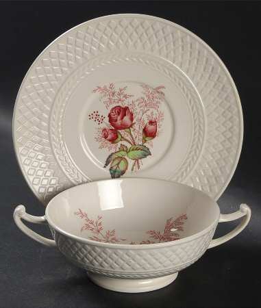 Lady Anne Footed Cream Soup Bowl & Saucer Set