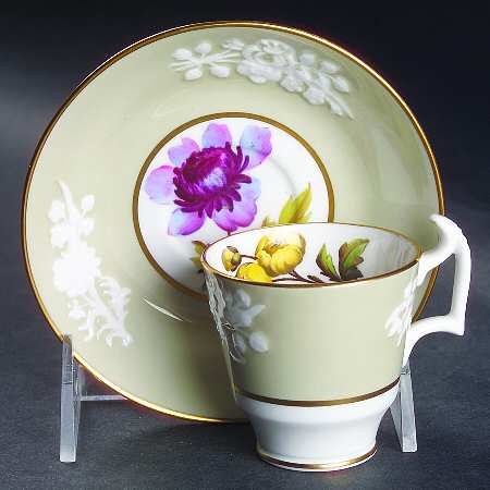 Lady Blessington Stone Footed Demitasse Cup & Saucer Set