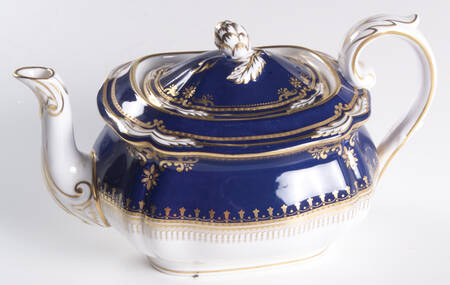 Lancaster Cobalt (White Body) Teapot & Lid