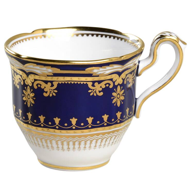 Lancaster Cobalt (White Body) Flat Demitasse Cup