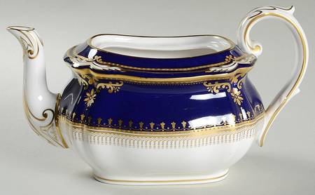 Lancaster Cobalt (White Body) Teapot No Lid